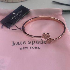 Kate Spade Rose Gold Heart Cuff Bracelet